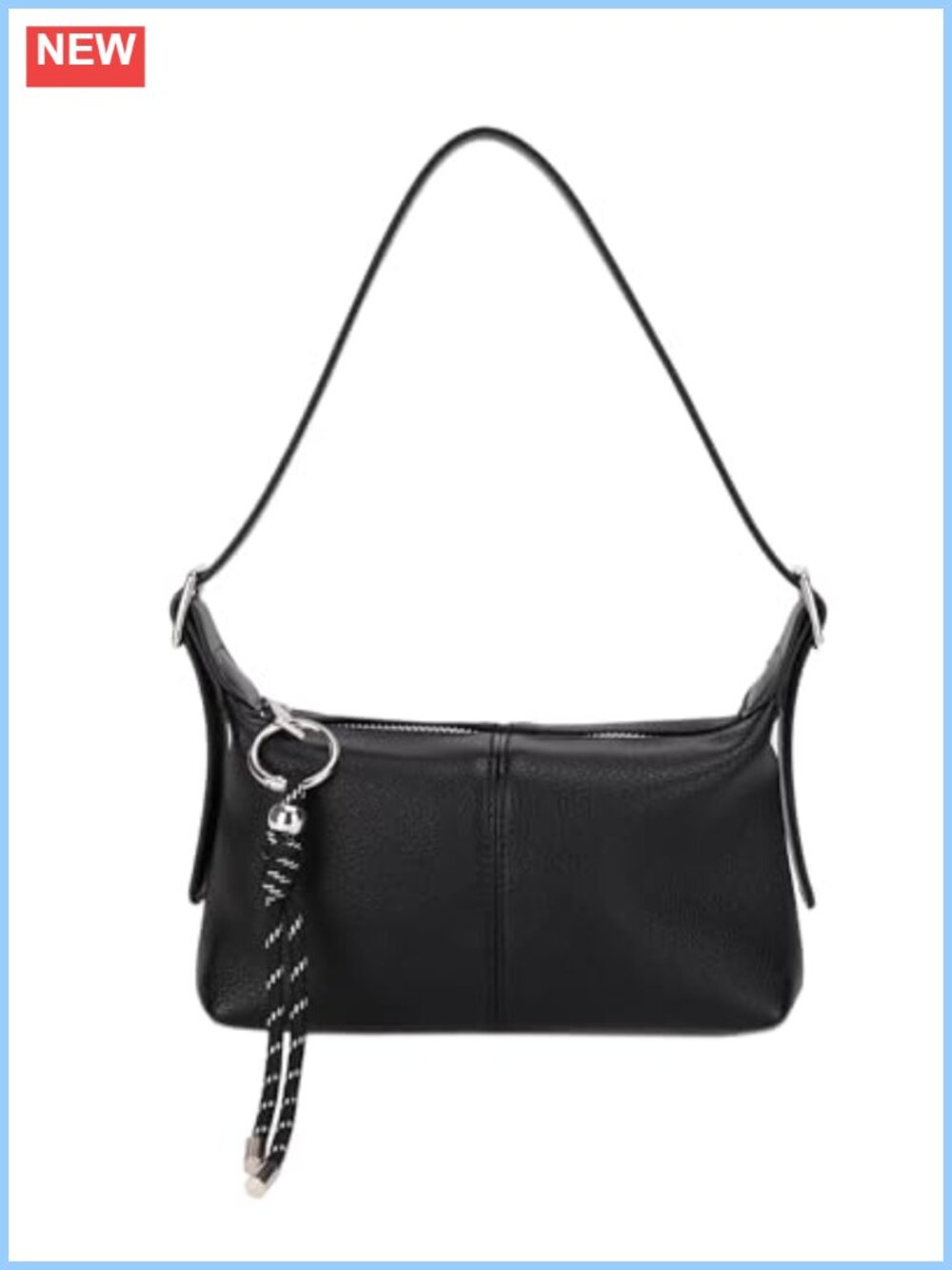 Vegan Leather Crossbody Hobo Shoulder Bag Dual Adjustable Strap
